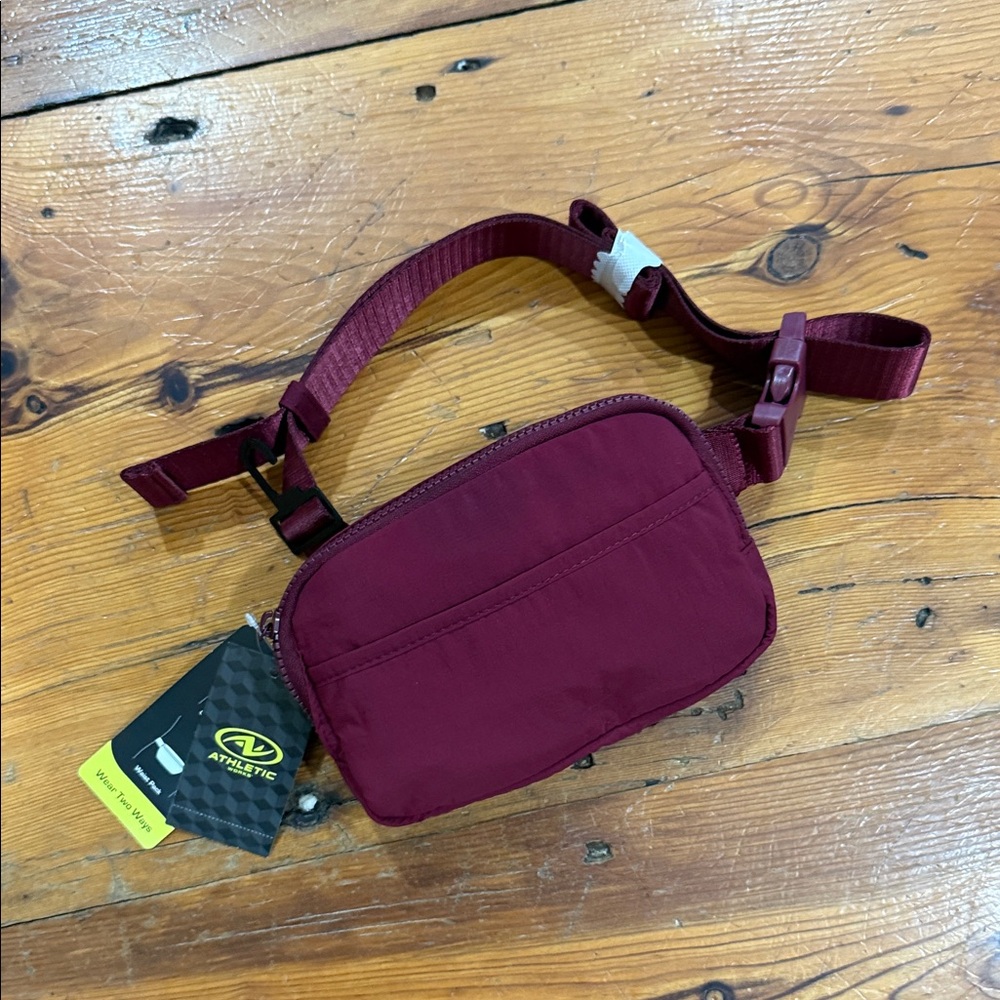 Athletic Works Burgundy Belt Bag crossbody or across waist